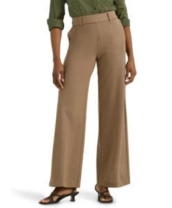 Lee® Pantaloni Donna Taglia 2XL Pull-On Comfort Vita A-Line Maglia Oscar Khaki NUOVI - Foto 1 di 13