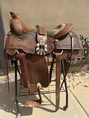 Blue Ribbon Tack Custom Western Ranch Saddle 16 - Image 1 of 4