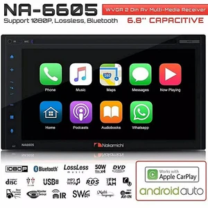NAKAMICHI NA6605 Apple CarPlay Android Auto✅ CD DVD Ecualizador Usb Bluetooth Pantalla Táctil - Imagen 1 de 7