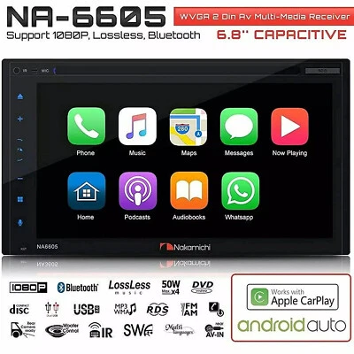 NAKAMICHI NA6605 Apple CarPlay Android Auto✅ CD DVD Eq Usb Bluetooth Touchscreen - Image 1 of 4