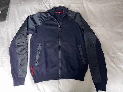 Prada Sport Wool Cardigan Blue Medium 48 - Image 1 of 4