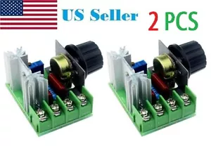 2Pcs 220V/110V 2000W Speed Controller SCR Voltage Regulator Dimming Dimmers - Picture 1 of 5