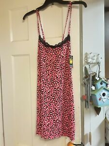 NEW Joe Boxer Pink Animal Print Tank Nightgown Size M Medium NWT $32 Summer Gift
