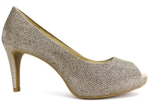 Bandolino Women's Rainna Platform Pumps Gold Size 8 M - Picture 1 of 6