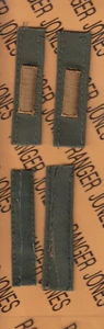 US ARMY 2nd Second Lieutenant 2LT 0-1 OD Green & Black rank patch set sewn B - Picture 1 of 1