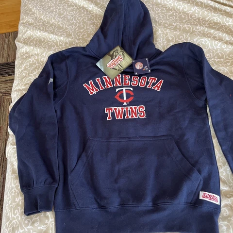 New NWT Stitches Minnesota Twins Hoodie Sweatshirt MLB Youth Medium Cover