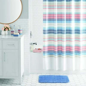 Mainstays 17-Piece Polyester/Ceramic Shower Curtain & Bathroom Accessory Set - Picture 1 of 2