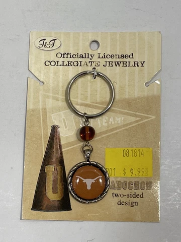 Texas Longhorns Logo Cabochon Keyring Keychain Licensed College Football Cover