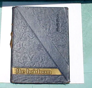BURLINGTON CITY (NJ) HIGH SCHOOL JAHRBUCH, 1939 "ERBSTÜCK", SIGNIERT 100 SEITEN - Bild 1 von 3