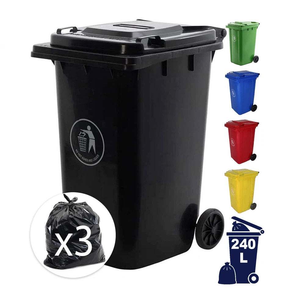 Express Wheelie Bin Large 80L-120L-140L-240 Litre Colour/Sizes Outdoor Rubbish - Image 1 of 4