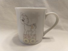 Vintage 1986 Precious Moments #1 Lamb Birthday Train Mini Mug Ceramic;Nwob
