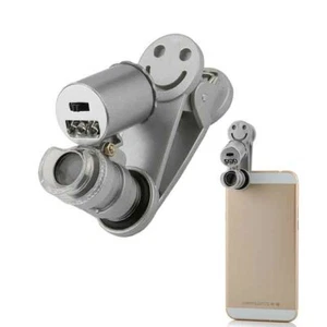 60x Zoom Microscope Magnifier LED Uv Light Clip-on Micro Lens for mobile phone - Picture 1 of 1