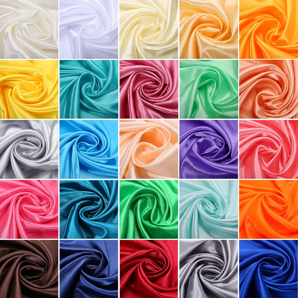 Satin Stoff   Meterware  Dekostoff Kleidung Hochzeit Vorhang Stoffe - Bild 1 von 1