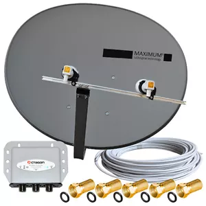TÜRKSAT + ASTRA Multifocus Sat Komplett Anlage MAXIMUM E85 voreingestellte Sat - Bild 1 von 8