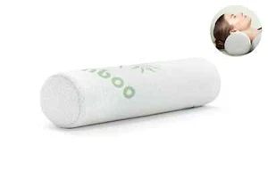 NNEKGE Set of 2 Memory Foam Neck Roll Bolster Pillows - Picture 1 of 7