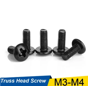 M3 M4 TM Screws Phillips Truss Mushroom Head Screw Black Plated Electronic Carbo - Picture 1 of 1