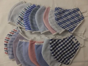 5 Masks  Washable Fabric Face Mask 3 layers  Caro Curved Masks Adjustable straps - Picture 1 of 75