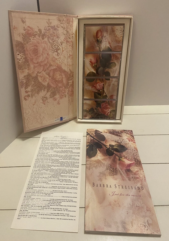 4 Barbara Streisand Just for the Record Cassettes with Storage Box and Book 1991 Foto 1 de 4
