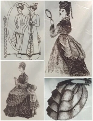 Victorian Travel Bustle, Bathing Suit, Petticoat, Polonaise Mantua Maker Pattern - Image 1 of 2