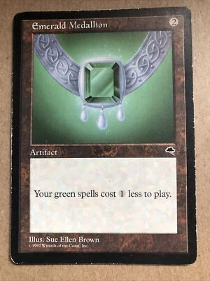 Emerald Medallion X1 Tempest Played Condition See Pics Front Back MTG - Image 1 of 2