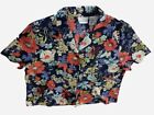 Alfred Dunner Women Paisley Floral Buttons Stretch Blouse Multicolor Polyester
