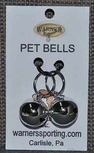 WARNER SPORTING SMALL SILVER COLORED STEEL PET JINGLE BELLS FOR DOG / CAT COLLAR - Picture 1 of 1