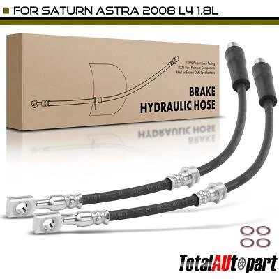 2x Brake Hydraulic Hose for Saturn Astra 2008 L4 1.8L Front Left & Right Outer - Image 1 of 4