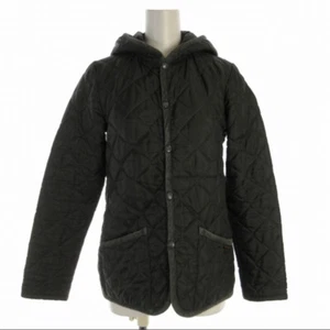 LAVENHAM QUILTING JACKET BLOUSON JUMPER HOODIE LOGO BUTTON US36 M KHAKI RO Used - Picture 1 of 8