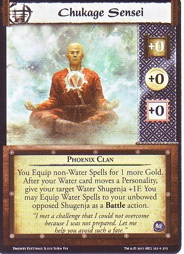 Chukage Sensei L5R CCG TF Twenty Festivals - Image 1 of 1