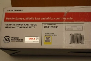 Oki C 931 Yellow Toner for OKI C911dn, 931, 931dn - Picture 1 of 3