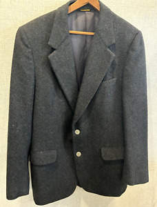 Vintage Men's Britches of Georgetown 100% Wool Charcoal Blazer-40 Regular