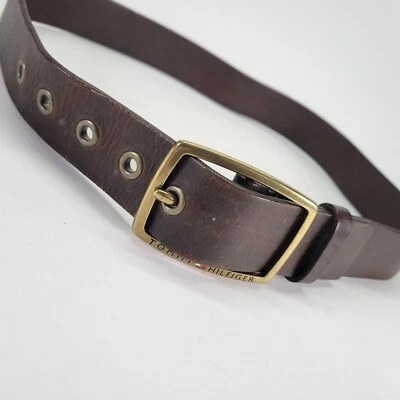 Tommy Hilfiger Cinturón Cuero 32 M Guijarro Ojal Marrón 512049 Foto 1 de 4