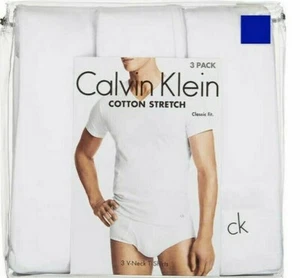 Calvin Klein, 3-Pk Mens V-Neck Tee T-Shirt Stretch Wicking (Choose Color + Size) - Picture 1 of 9