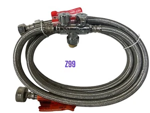 SharkBite 1/2" x 3/4" Dual Shut-Off Valve 30" Faucet & 60" Dishwasher Connector - Picture 1 of 1