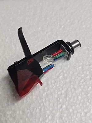 Genuine Ortofon 2M Red Cartridge Mounted on generic SH-4 Style Black Headshell