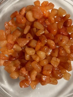 beads for jewelry making Dyed Quartz Orange Drilled Chip Beads  - Image 1 of 3
