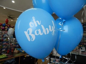 Oh Baby, Oh Baby Globos, Blue Oh Baby, Baby Shower Globos, Baby Boy Balloons - Imagen 1 de 6