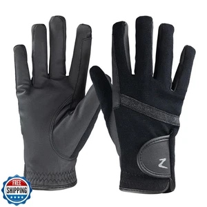 HORZE Women's Equestrian Winter Horse Riding Gloves with Adjustab - Picture 1 of 2