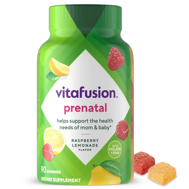Vitafusion PreNatal Multivitamin Dietary Supplement Gummies - Lemon & Raspberry - Image 1 of 1