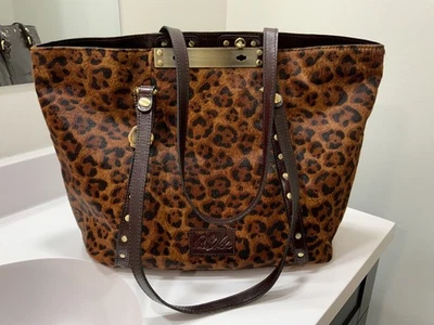 Patricia Nash Benvenuto hair calf /  leather Leopard tote purse - Image 1 of 4