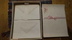 Vintage STATIONERY Rose Floral, Partial Box - Picture 1 of 2