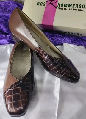 Ros Hommerson Белинда коричневый кожаный низкий каблук туфли размер 6 М в оригинальной коробке  - Изображение 1 из 4