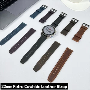 22mm Retro Cowhide leather Strap Band for Samsung Galaxy Watch 3 45/46mm Gear S3 - Picture 1 of 22
