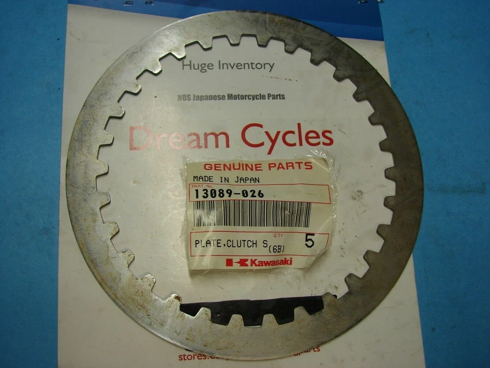 Placa de acero embrague OEM KAWASAKI NINJA ZX9 ZX750 GPZ550 ZX600 PN 13089-026 Foto 1 de 4