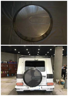Dry Real Carbon Fiber Spare Tire Cover For Mercedes-Benz W464 W463 G63 G65 AMG B Foto 1 de 4