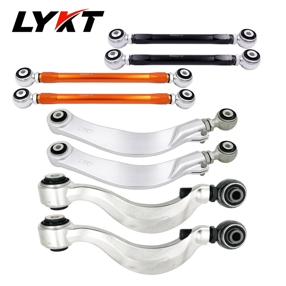 LYKT 8pcs Alignment Rear Adjustable Camber&Toe Arms for Audi S4、A4、S5、A5、RS5 Foto 1 de 4