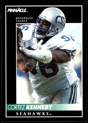 Cortez Kennedy 1992 Pinnacle #107 Seahawks NFL READ FREE SHIPPING AutographDen - Image 1 of 2
