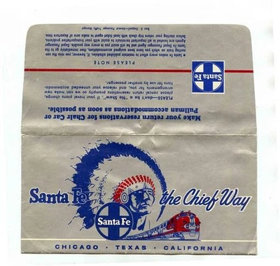 Santa Fe Ticket Jacket Tickets Denver Union Terminal Union Pacific Receipts 1965 - Image 1 of 4