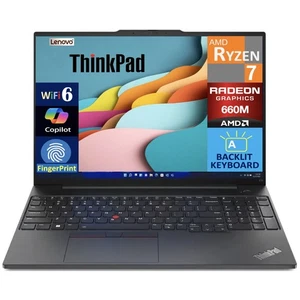 Lenovo ThinkPad E16 16.0" WUXGA AMD Ryzen 7 7735U 64GB DDR5 1TB SSD W11P Laptop - Picture 1 of 5