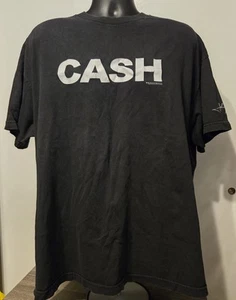 Vintage Johnny Cash T-Shirt 2004 Medium Zion Rootswear Black Mens 2X *NO TAG - Picture 1 of 3